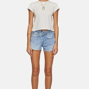 EB DENIM VINTAGE CROSS OVER SHORTS XS NWOT